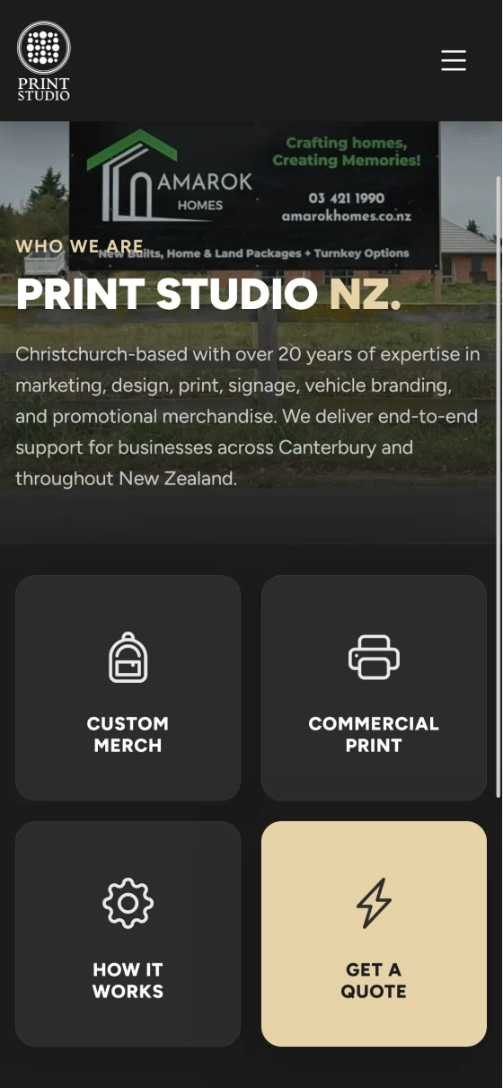 Print Studio NZ on mobile